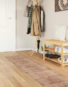 vidaXL Каса за килим MARSA Бяло 50 х 250 см Полиестер и PVC