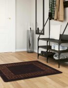 vidaXL Каса за килим MARSA Черно 100 x 100 cm Полиестер и PVC