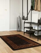 vidaXL Каса за килим MARSA Черно 100 x 150 cm Полиестер и PVC