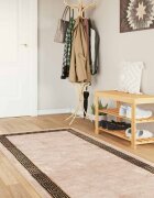 vidaXL Каса за килим MARSA Черно 100 x 250 cm Полиестер и PVC