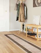 vidaXL Каса за килим MARSA Черно 50 х 250 см Полиестер и PVC