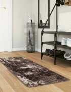 vidaXL Каса за килим MARSA Черно 50 x 200 см Полиестер и PVC