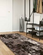 vidaXL Каса за килим MARSA Черно 80 x 250 cm Полиестер и PVC