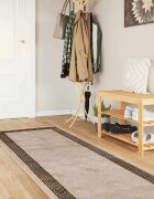 vidaXL Каса за килим MARSA Черно 80 x 450 см Полиестер и PVC
