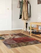 vidaXL Каса за килим MARSA Многоцветен 80 x 100 cm Полиестер и PVC