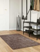 vidaXL Каса за килим MARSA Сиво 100 x 150 cm Полиестер и PVC