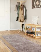 vidaXL Каса за килим MARSA Сиво 100 x 250 cm Полиестер и PVC