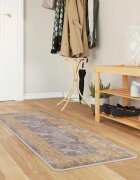 vidaXL Каса за килим MARSA Сиво 50 x 100 cm Полиестер и PVC