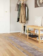 vidaXL Каса за килим MARSA Сиво 50 x 450 см Полиестер и PVC