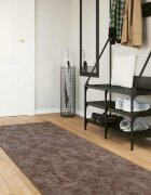 vidaXL Каса за килим MARSA Сиво 80 x 400 см Полиестер и PVC