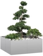 vidaXL Кашпа 100x100x40 см поцинкована стомана