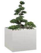 vidaXL Кашпа 100x100x80 см неръждаема стомана