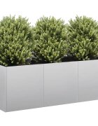 vidaXL Кашпа 120x40x40 см поцинкована стомана