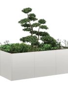 vidaXL Кашпа 120x80x40 см неръждаема стомана