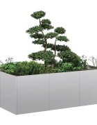 vidaXL Кашпа 120x80x40 см поцинкована стомана