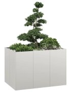 vidaXL Кашпа 120x80x80 см неръждаема стомана
