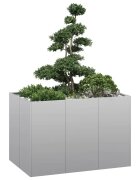 vidaXL Кашпа 120x80x80 см поцинкована стомана