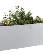 vidaXL Кашпа 200x40x80 см поцинкована стомана