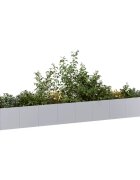 vidaXL Кашпа 360x80x40 см поцинкована стомана