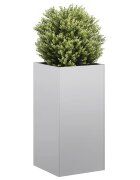 vidaXL Кашпа 40x40x80 см поцинкована стомана