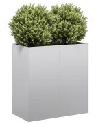 vidaXL Кашпа 80x40x80 см поцинкована стомана