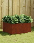 vidaXL Кашпа 80x80x40 см кортенова стомана