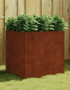 vidaXL Кашпа 80x80x80 см кортенова стомана