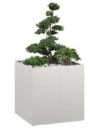 vidaXL Кашпа 80x80x80 см неръждаема стомана