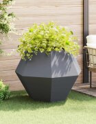 vidaXL Кашпа Антрацит 100 x 100 x 80 см Стомана