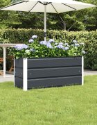 vidaXL Кашпа Антрацит 100 x 40 x 45 cm Стомана