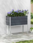vidaXL Кашпа Антрацит 100 x 45 x 90 см Галванизирана стомана