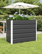vidaXL Кашпа Антрацит 100 x 50 x 75 cm Галванизирана стомана