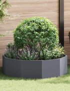 vidaXL Кашпа Антрацит 120 x 120 x 35 см Стомана