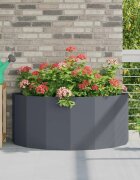 vidaXL Кашпа Антрацит 120 x 60 x 50 см Стомана