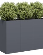 vidaXL Кашпа антрацит 120x40x80 см студеновалцувана стомана