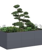 vidaXL Кашпа антрацит 120x80x40 см стомана