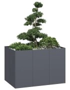 vidaXL Кашпа антрацит 120x80x80 см стомана