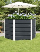 vidaXL Кашпа Антрацит 129 x 129 x 75 см Стомана