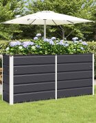 vidaXL Кашпа Антрацит 160 x 40 x 75 см Стомана