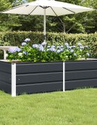 vidaXL Кашпа Антрацит 160 x 80 x 45 cm Стомана