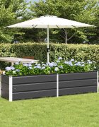 vidaXL Кашпа Антрацит 195 x 50 x 45 см Галванизирана стомана