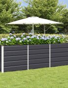 vidaXL Кашпа Антрацит 240 x 40 x 75 см Стомана