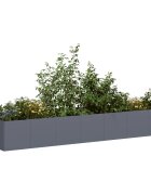 vidaXL Кашпа антрацит 280x80x40 см стомана