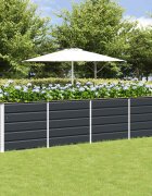 vidaXL Кашпа Антрацит 320 x 80 x 75 см Стомана