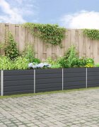 vidaXL Кашпа Антрацит 385 x 100 x 75 см Поцинкована стомана