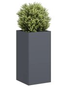 vidaXL Кашпа антрацит 40x40x80 см студеновалцувана стомана