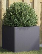 vidaXL Кашпа антрацит 42x40x39 см стомана