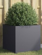 vidaXL Кашпа антрацит 49x47x46 см стомана