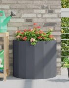 vidaXL Кашпа Антрацит 60 x 30 x 50 см Стомана