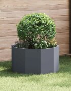 vidaXL Кашпа Антрацит 60 x 60 x 35 cm Стомана
